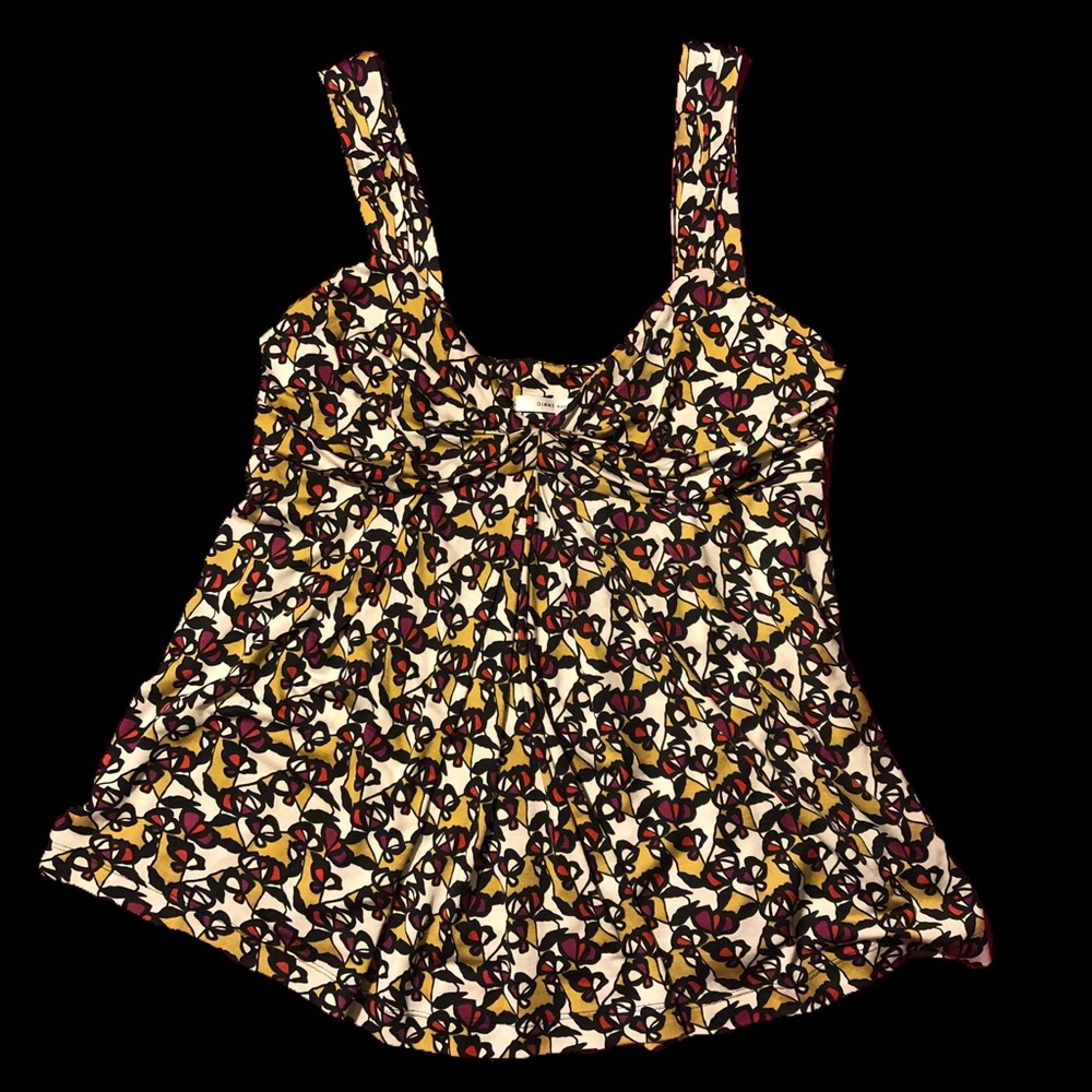 Diane Von Furstenburg Multicolor Sleeveless Blouse